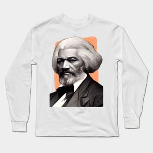 American Writer Frederick Douglass illustration Long Sleeve T-Shirt